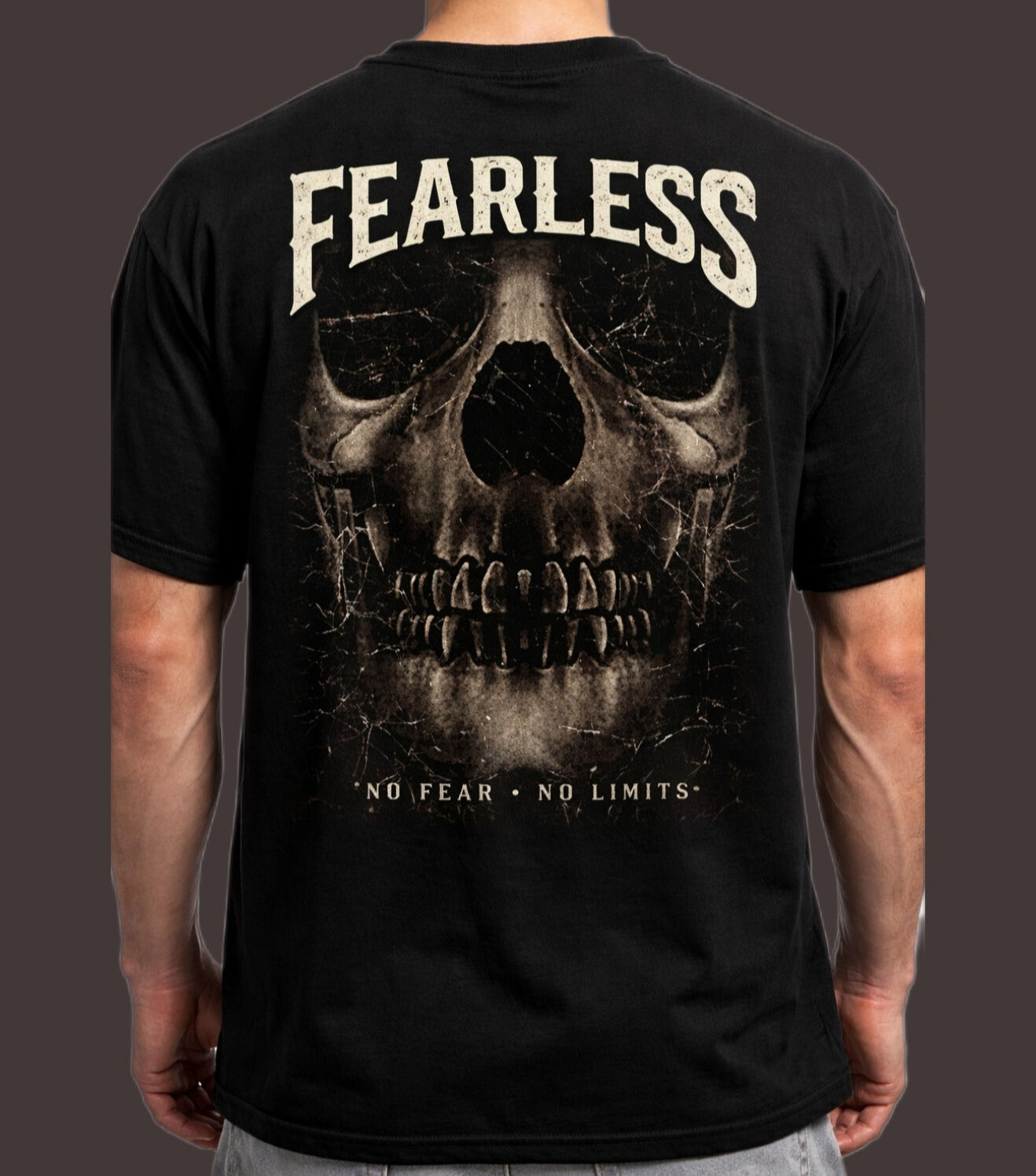 Fearless Skull No Fear No Limits Black