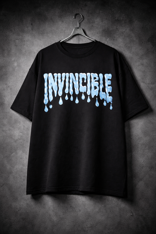 Invincible Drip Oversized Black T-Shirt