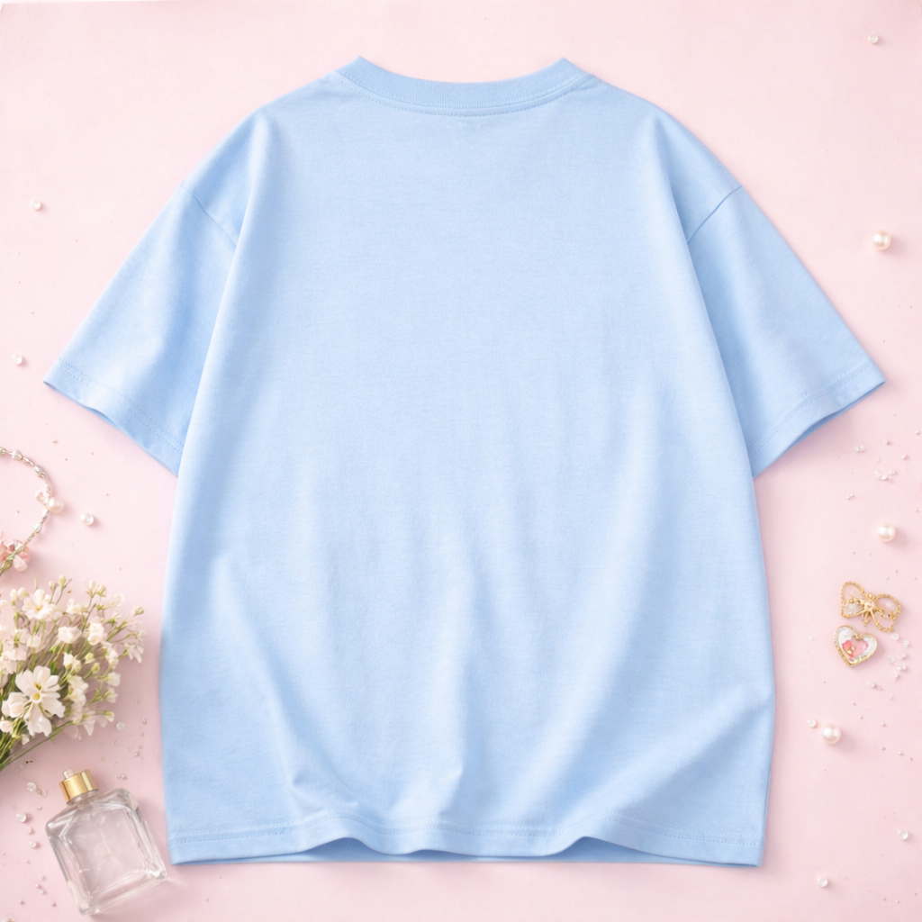 Kawaii Blue Anime Girl Regular Fit T-Shirt for Women ✨