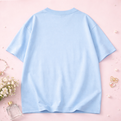 Kawaii Blue Anime Girl Regular Fit T-Shirt for Women ✨