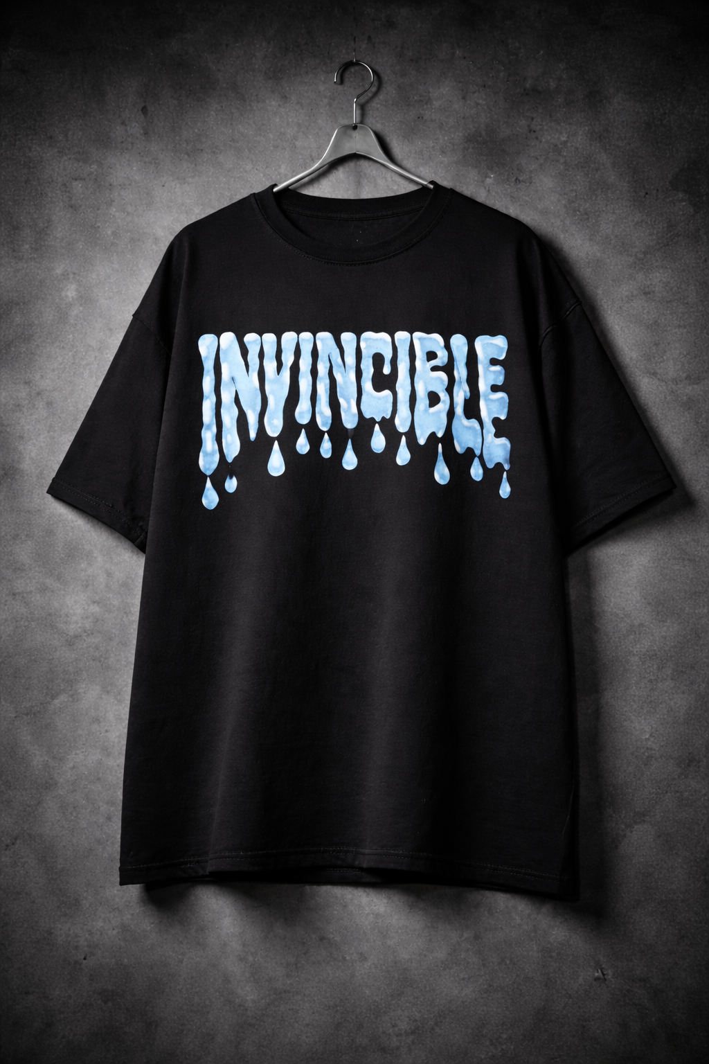 Invincible Drip Oversized Black T-Shirt