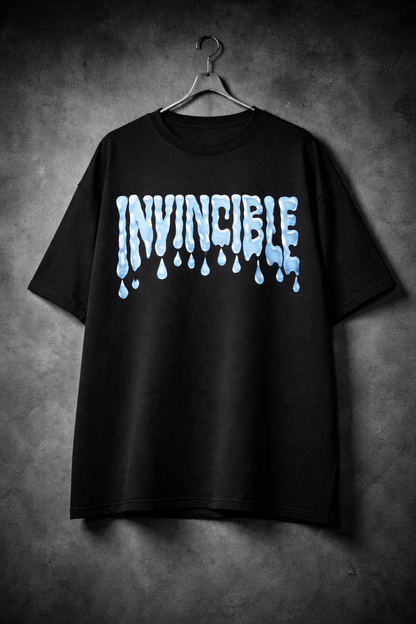 Invincible Drip Oversized Black T-Shirt