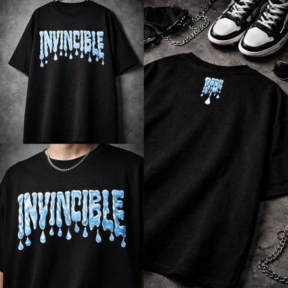 Invincible Drip Oversized Black T-Shirt